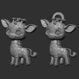 giraffe-keychain-6.jpg cartoon giraffe keychain cnc model