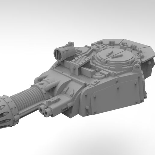 Interstellar Army Tank Turret Add-On - Plasma Discharger 3D model