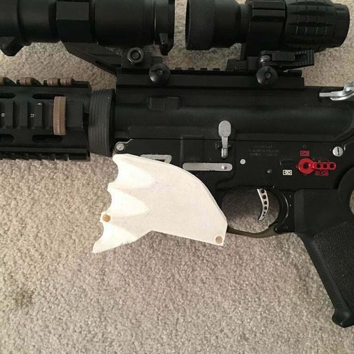 Airsoft m4 and ar15 style mag well grip 3D model