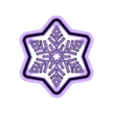 snowflake2 3cm.stl Резак для полимерной глины "Снежинка" - семь размеров
