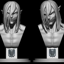 3D printer Eren Jaeger/Titan of Attack on Titan RIP Attack on Titan Shingeki  no Kyojin • made with Ender 3 S1・Cults