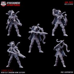 FTY_03_HIGHELF_SHADOW_BOW_SISTERS.png STL file high elf shadow sister archers・3D printer model to download