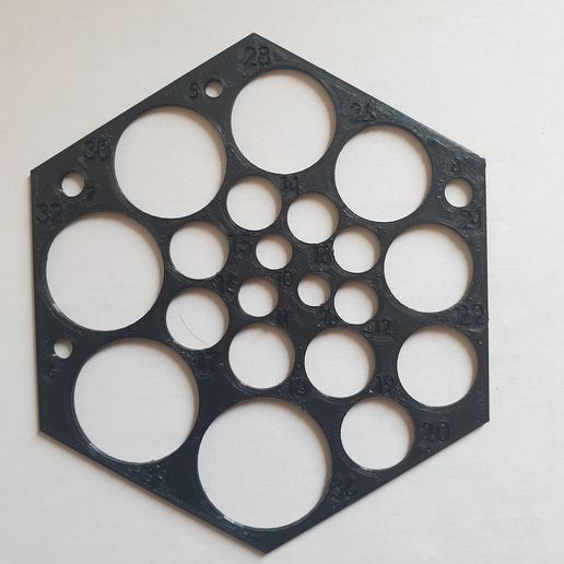 Hexagonal circle trace 3D model