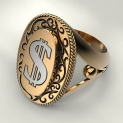Ring-dollar-1.jpg STL-Datei Ring Dollar・Design zum Herunterladen und 3D-Drucken