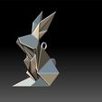 rabbit3.jpg Fichier OBJ Pendentif Lapin Origami・Plan pour imprimante 3D à télécharger