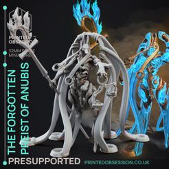 the-forgotten-1.jpg Fichier 3D Le prêtre oublié d'Anubis - Deity Fight Club - PRESUPPORTED - Illustré et Stats - Echelle 32mm・Modèle pour imprimante 3D à télécharger