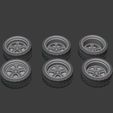 e1.jpg VDA 5 spokes Wheel Set front and rear 3 offsets for diecast