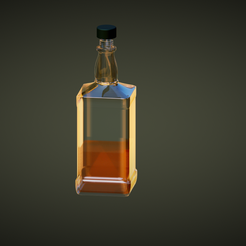 E7E808DF-93A1-46E2-A35B-9FE51F4DC240.png Archivo STL 1/16 de botella de Jack Daniels.・Modelo para descargar y imprimir en 3D
