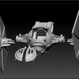 ScreenShot167.jpg Star Wars .stl Tie Fighter and Spare Parts .3D action figure .OBJ Kenner style.
