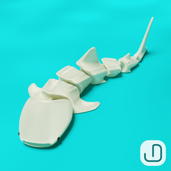 WhaleShark1logo.png Archivo STL gratuito Tiburón ballena articulado・Idea de impresión 3D para descargar