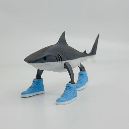 🦈 Tiburón con zapatos・Archivo STL para Impresión 3D・Cults