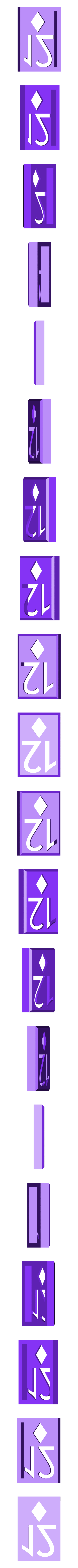 BlockDiamonds12.stl Player Card Tiles with Transforming Box
