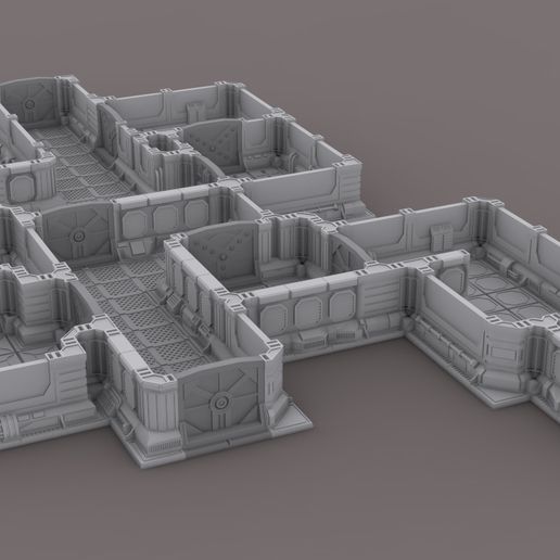 Modular space scenery for wargames - Escenario espacial modular para wargames 3D model