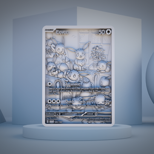 enviro_grey_0002.png ⚪Eevee⚪ Twilight Masquerade - 3D Pokemon Card