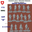 SWISSsetAorange.png Swiss infantry WW2 Set A  1/72 scale