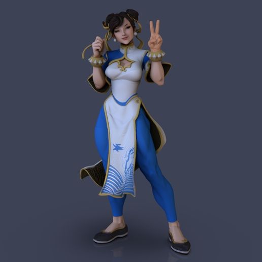 👩 Chun Li・ STL File for 3D printing・Cults