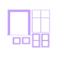 window-inside-1:12.stl Dollhouse window 1/12 or 1/24