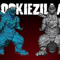 COOKIEDZILLA.JPG STL file COOKIEZILLA FAN ART・3D printable model to download