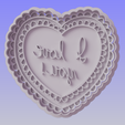ValentineHearthILoveYou.png Valentine's Day Heart "I Love You" Cookie Cutter and Stamp - Sweet Sentiments in Every Bite!