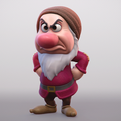 Grumpy_00.png STL file Grumpy Disney・3D print design to download