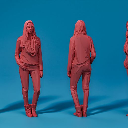 LowPolyHumans_33_Set_A_028.jpg Low Poly Humans Set A 33 models 3D printable