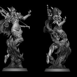 sylvanas-windrunner-world-of-warcraft-3d-model-stl-1.jpg Archivo OBJ SYLVANAS WINDRUNNER・Diseño imprimible en 3D para descargar