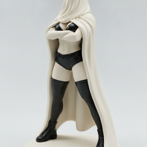 Halloween-Geist in Dessous: Lederlook – STL & 3MF, zweifarbig
