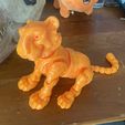 Tiger articulated figure, print-in-place, cute-flexi
