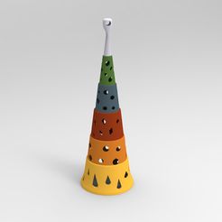 YOLKA.png Descargar archivo STL gratis YOLKA - Un árbol de Navidad plegable • Objeto para imprimir en 3D, Milanorage
