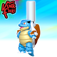 CGImages27.png Mega Blastoise Pokemon MultiColor Flexi Print-In-Place + figure & keychain