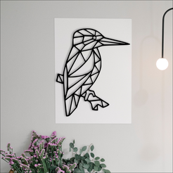 Ave.png STL-Datei Vogel Wanddekoration・3D-Druckvorlage zum Herunterladen