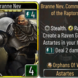 23-Branne-Nev-Orphans-Of-War.png Branne Nev, Commander of the Raptors 3.0