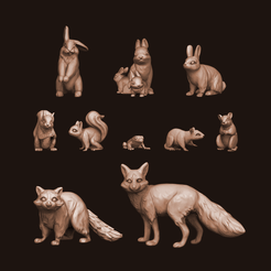 Fondo-oscuro.png Animal Set 3 - Forest