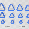 Capture.png Stud Micro Rounded Triangle 1 Clay Cutter - STL Digital File Download- 12 sizes and 2 Cutter Versions