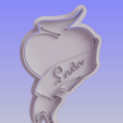 LoveH3.png Valentine Heart with Ribbon Cookie Cutter and Stamp - Tied with Love in Every Bite!