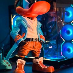 🦆 Urban Daffy Duck / Urban vibes / Street Style Fan Art Figurine (Multi-Part, Multi-Color STL and 3mf) / m3dcury