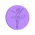 2815 Bailarina relieve stamp (1).stl Ballerina embossing stamp