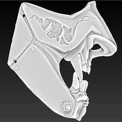 pr-dx.jpg STL file Demon Oni Mask Steampunk・3D printer design to download