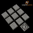 25mm_square_mag_thumbnail.jpg 25mm Square Uneven Cobblestone Bases x10 - LegendGames