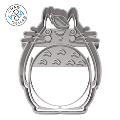 Ghibli-Totoro-6cm.png STL file Totoro - Studio Ghibli - Cookie Cutter - Fondant - Polymer Clay・Template to download and 3D print