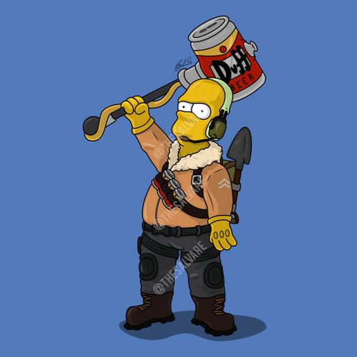 🎲 Homer Simpson Raptor・ STL File for 3D printing・Cults