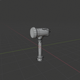 Hammer Topology (2).png Stylized Medieval Weapons Set Lowpoly PBR