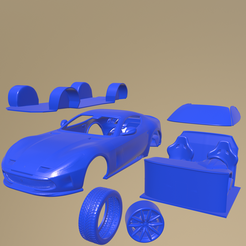 e05_005.png Archivo STL Ferrari Omologata 2020 COCHE IMPRIMIBLE EN PIEZAS SEPARADAS・Modelo imprimible en 3D para descargar