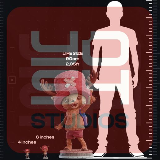 Size.jpg Life Size Pirate Reindeer 3D Printer STL