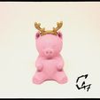 Piggy-Reindeer_TG.jpg Fichier STL gratuit Piggy - Modules complémentaires de Noël・Plan pour imprimante 3D à télécharger