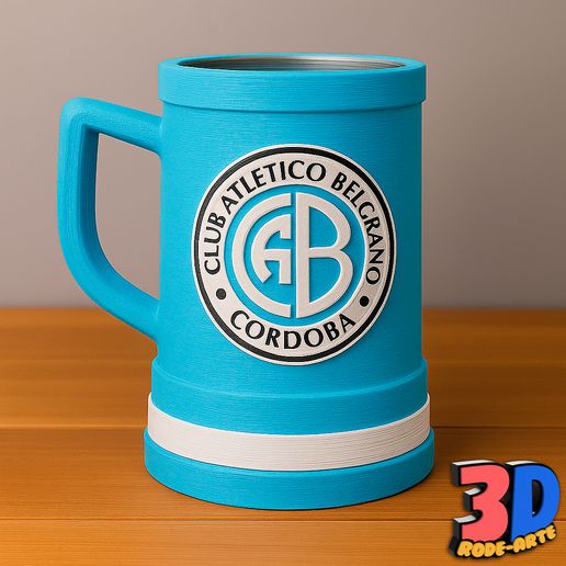 CHOP MUG + STAMP " CLUB ATLETICO BELGRANO ". - 3D model önizlemesi