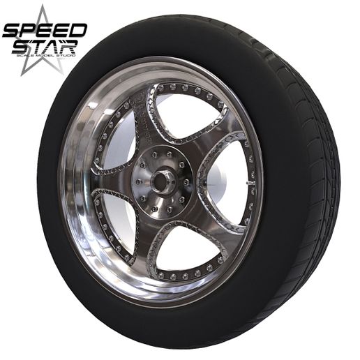 🛞 Junction Produce Scara Luxury Abstract 19'' Wheel・ STL File