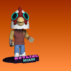 1.png Archivo STL Hotline Miami - Richard/Jacket・Plan de impresión en 3D para descargar