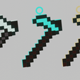 multi.png Minecraft hoe for your keychain in pixel style