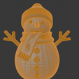 Untitled.png Cute Snowman Figurine 3D Printable Model
